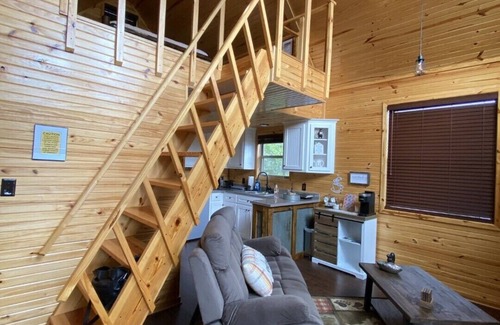 Paris Kabine | Treehouse/cabin with an amazing view of Mount Magazine