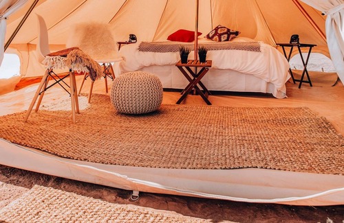 Tropic Haus | Triple Tent w/ Shared Bathroom - Beauty awaits you just past the red cliffs.