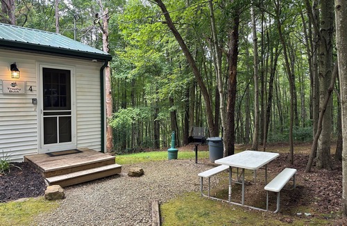 Laurelville Kabine | Trophy Buck sleeps 6, or rent all 4 for 20. Horseback riding across the Rd!