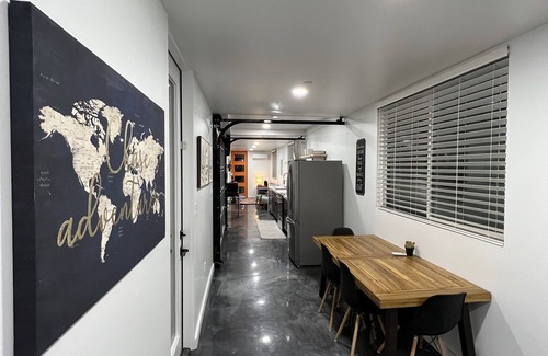 Joshua Tree Villa | Unique one of a kind container home, Heated Pool, Mtn Views, Huge Outdoor Deck