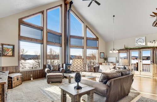 Brookdale Meadows Haus | Updated, mountain-view retreat with private hot tub, game room, deck & firepit