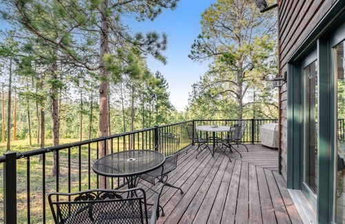 Deadwood Haus | Vacation gem with pool table, shuffleboard, wet bar, furnished decks, & hot tub