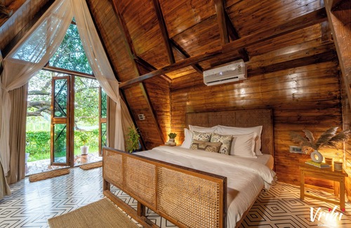 Mandrem Resort | Vrihi Boutique Resort: Nirja: Open-air Hot Tub: Luxury A-Frame: Mandrem Beach