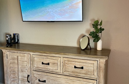 Sunny Shores Haus | Walk to the beach! Spacious home with comfy beds, game room, & fenced yard.