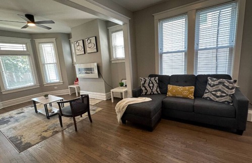 South Shore Haus | Walk to the Lake! Grill, Fireplace, Sleeps 12