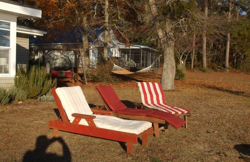 Belhaven Haus | Wasser Vorderansicht, Richtung Süden Horizont Ansichten, Wassersport und Vögel.