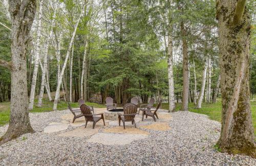 Evart Haus | Waterfront Evart Getaway with Fire Pit on 82 Acres!