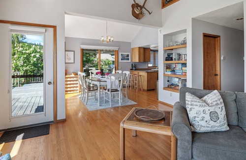 Sandpoint Haus | Waterfront home with AC, boat lift, dock | Dog Friendly