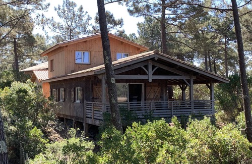 Carcans Plage Haus | Holzhaus nahe dem Ozean in geschlossener Unterteilung. Klassifizierte 3 Sterne