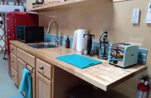 Buhl Haus | Your own private spa! Yurt with natural geothermal hot water.