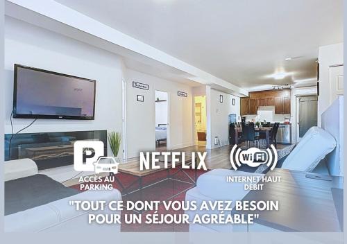 Élégant et cosy - 2 chambres bien équipé et parking gratuit
