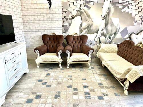 Апартаменты в центре Алматы с 3 спальнями