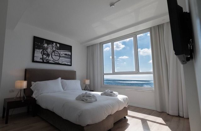 Apartment mit 1 Schlafzimmer und Meerblick im Promenade-Sea-Hotel in Tel Aviv