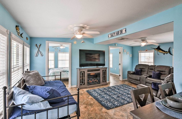 1 Block to Surfside Beach: Home w/ Deck!