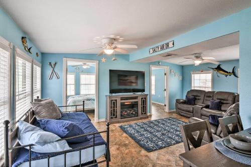 1 Block to Surfside Beach Home with Deck!