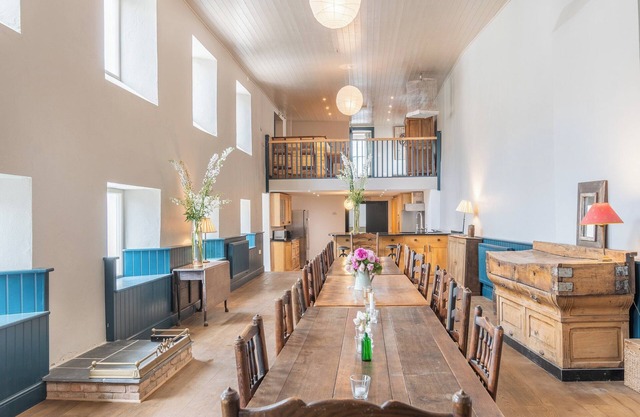 The ultimate celebration house full of character with a bar, studio, pool table and table tennis.