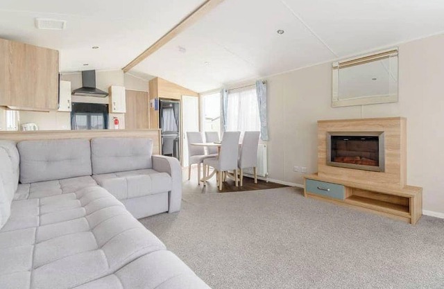 12ft-wide very comfortable and spacious caravan with one double and one twin.