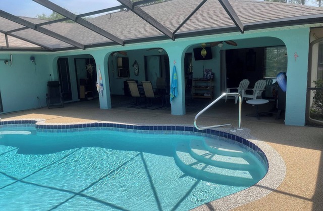 15 Minutes to the beach, come enjoy the pool and quiet as well!