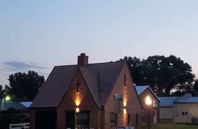 1930 converted Brick Gas Station in Cascade Montana