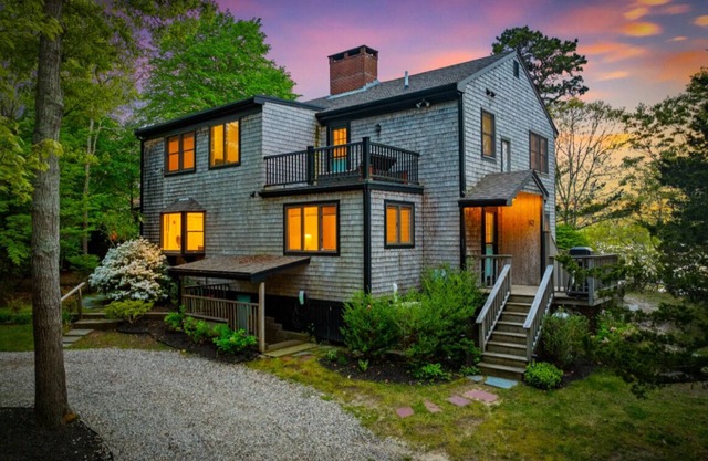 2 Acre Waterfront Home Overlooking Waquoit Bay with Spa and Swim Dock