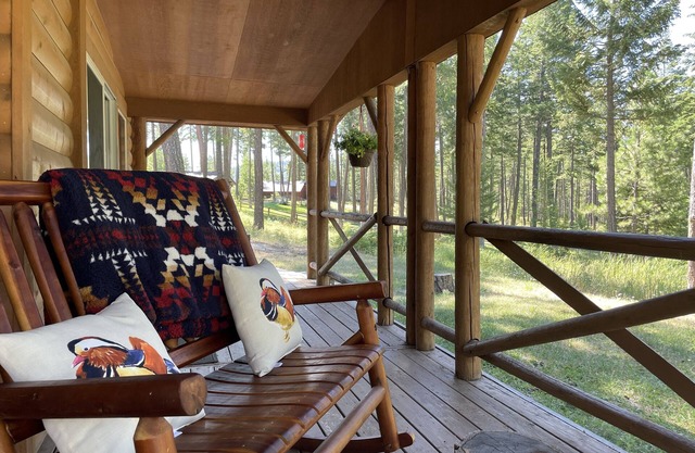2 bedroom, 2 bath cabin nestled in a alpine forest. 5 minutes from Flathead lake