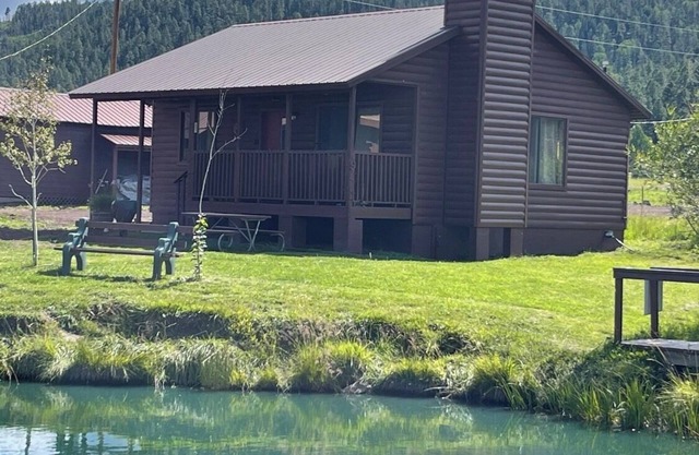 2BR / 1BA Hütte auf der Main Street in Greer / Stocked Forellenteich! $ 145 pro Nacht