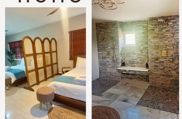 2 Queen Beds & 2 Bunk Beds located 1.5 miles from the beach.