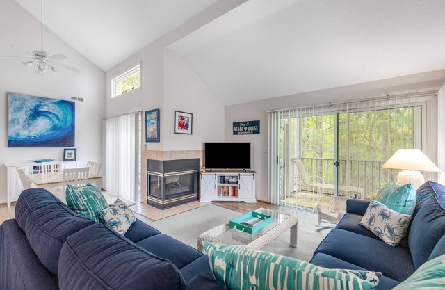 2-Story Sea Colony Condo w/Bikes, Fireplace, Shared Pools, Gym, Sauna, & Tennis