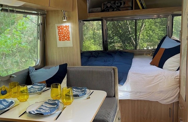 2007 Safari Edition Airstream on the Pecos River at Field Trip NM