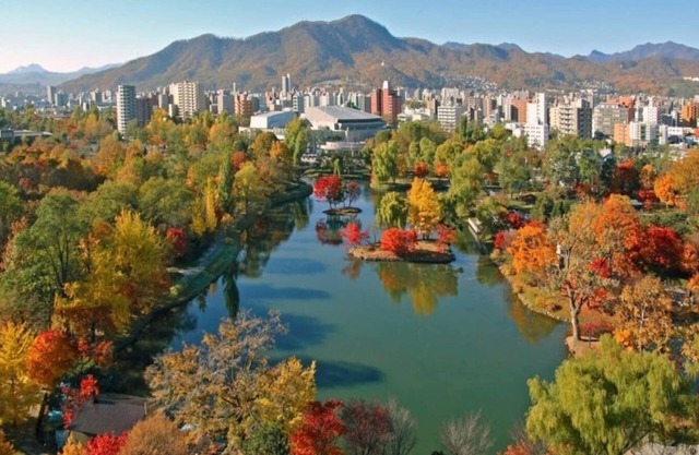 2A183 Sapporo Wari Overlooking Nakajima Park from - AMS Tower Nakajima 1803 / Sapporo Hokkaidō