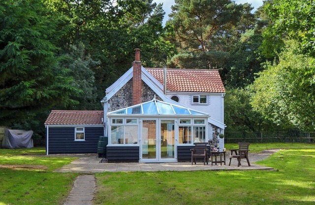 Situated in a magical setting within woodland with visiting wildlife.