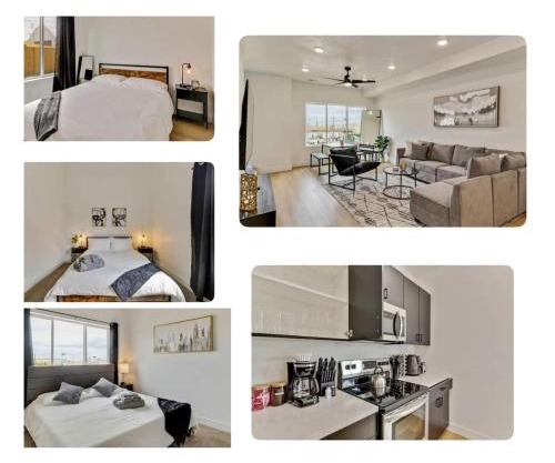 3 Min to DT 2 Car Garage Lux Townhome King Bed