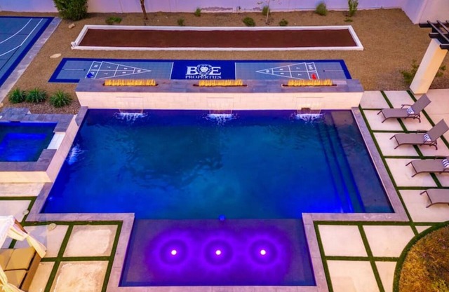 3Million$ Fantasy Fire Dream Oasis+Pickleball Court w/NBA lines+Shuffleboard Court+Bocce