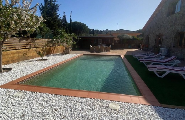 4-bedroom castle in fabulous Maresme with AC, WiFi, and a Saltwater Pool