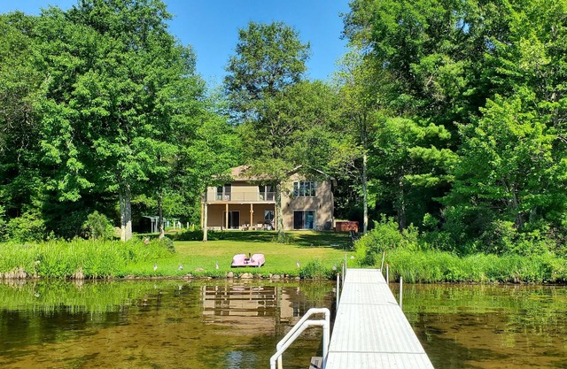 4 bedroom on Lac Courte Oreilles Lake with clear water and a sandy bottom!