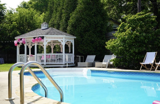 4 bedroom with heated pool and peloton!