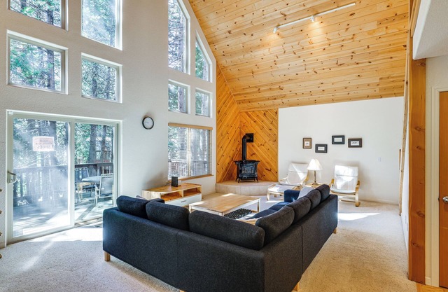4 Mi to Big Trees: Spacious Vacation Rental Cabin!