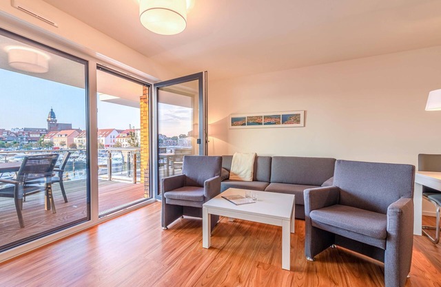 4-Sterne-Ferienwohnung Hafenblick mit Aussicht auf die Müritz