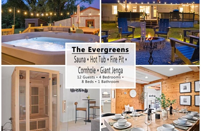 4br 3ba / 10 min to NRG / hot tub / sauna / firepit