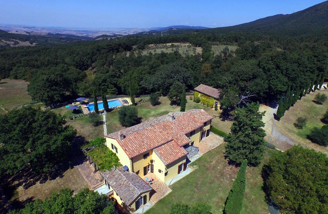 5 Schlafzimmern, privatem Pool, Wi-Fi, 10 Minuten von San Casciano dei Bagni, herrliche Aussicht