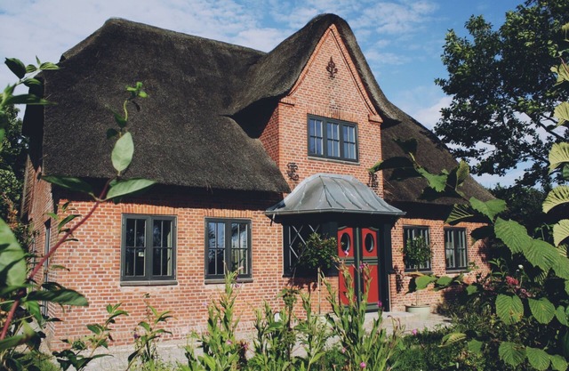 5* Reetdachhaus Ziegelmacher - Vörn 6600qm Naturgarten mit Teich und Außensauna