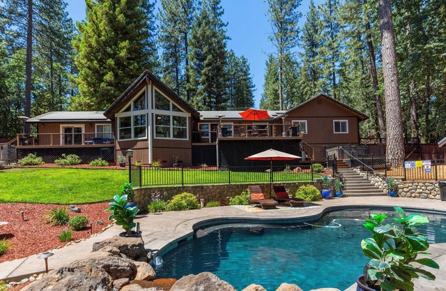 A Forest Mini Resort with a fabulous pool & rustic mountain luxury at its best!