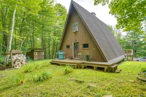 A-Frame Cabin with Furnished Deck in Becket!
