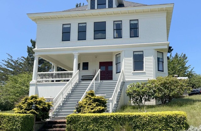 A historic Colonial Revival Farmhouse and estate overlooking Humboldt Bay