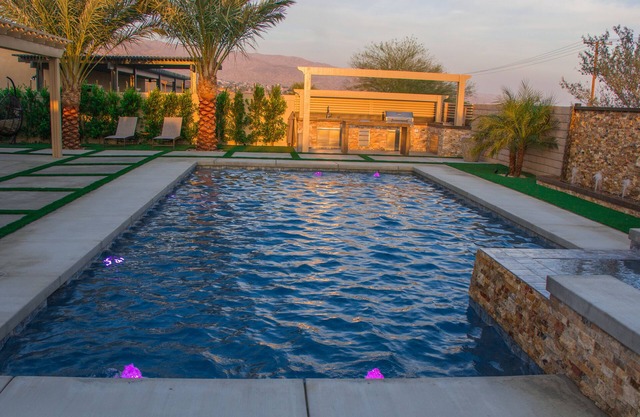 A modern vacation home in Desert Hot Springs, built in 2020 with 4 bd, 3 baths