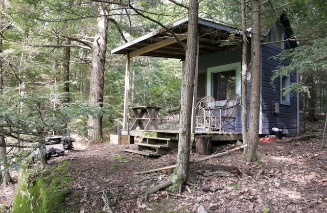'A Place in the Woods "- Kabine auf Chloes See auf 20 Morgen in der Nähe von Woodstock, NY