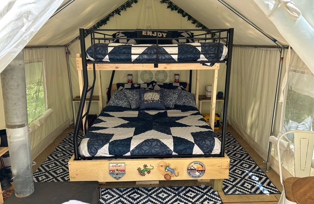 A private glamping retreat stocked with amenities and comforts in Cooperstown
