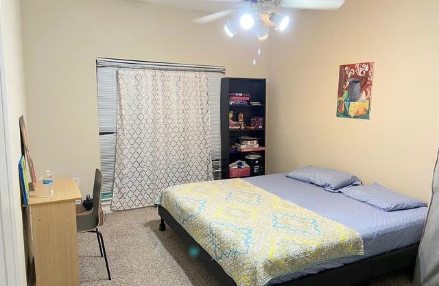 A spacious 1-bedroom with bathroom available in a 2-bedroom apartment