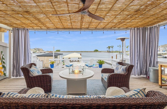 A stylish coastal pet and boat friendly oasis on the water with views of the Delta