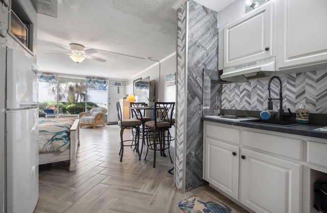 A stylish, well appointed, absolutely clean studio directly on the beach.